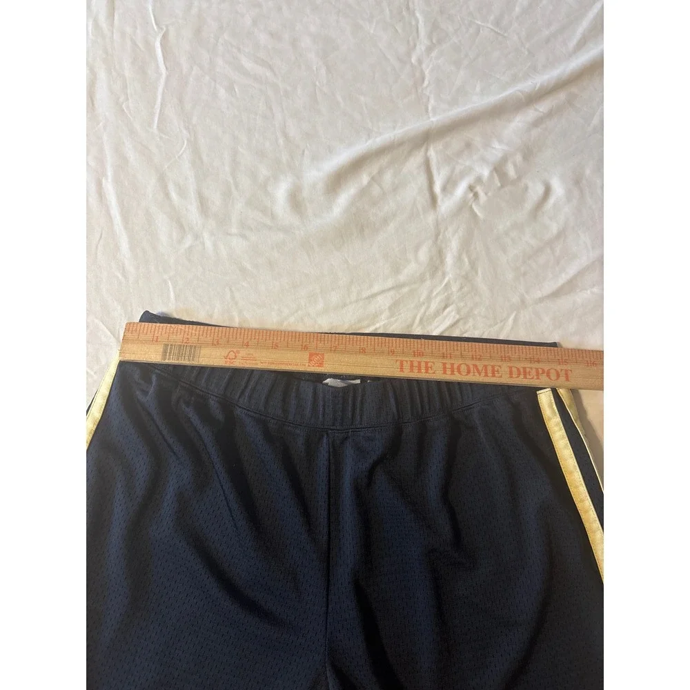 Nike Mesh Track Pants Boys M Navy Blue Excellent‎ Yellow Stripe Swoosh Athletic